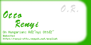 otto renyi business card